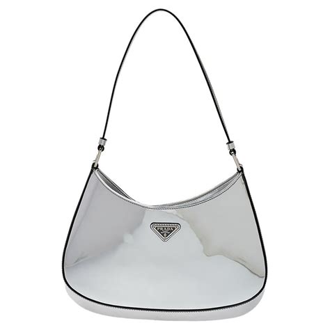 silver prada shoulder bag|Prada shoulder bag vintage.